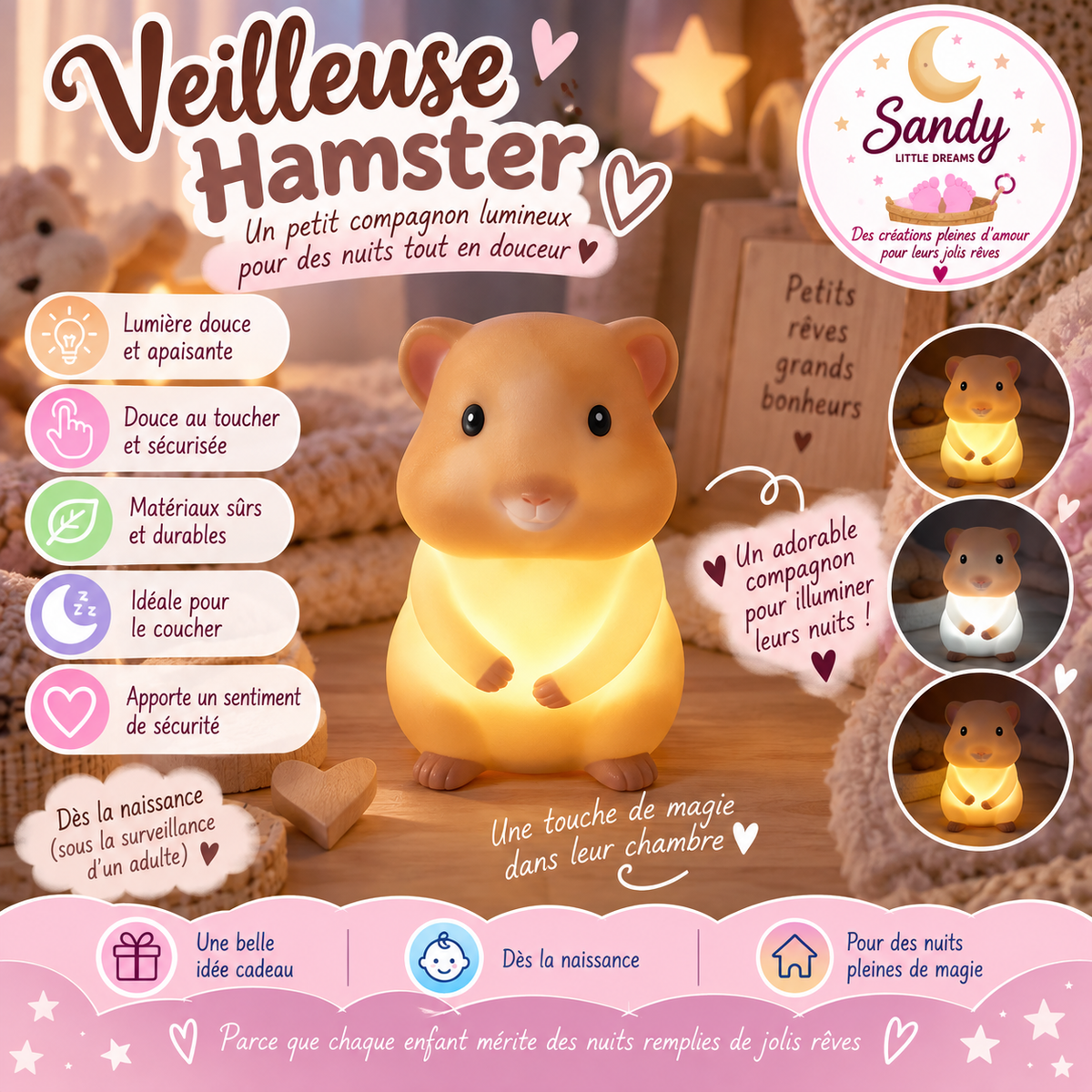 🐹 Veilleuse Hamster 🌙