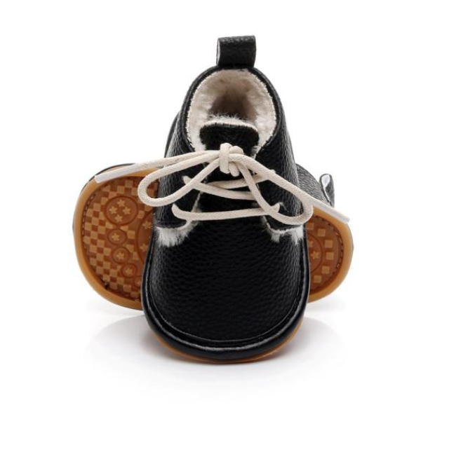 CHAUSSONS "COMME LES GRANDS" moletonnés noir (set de 3)