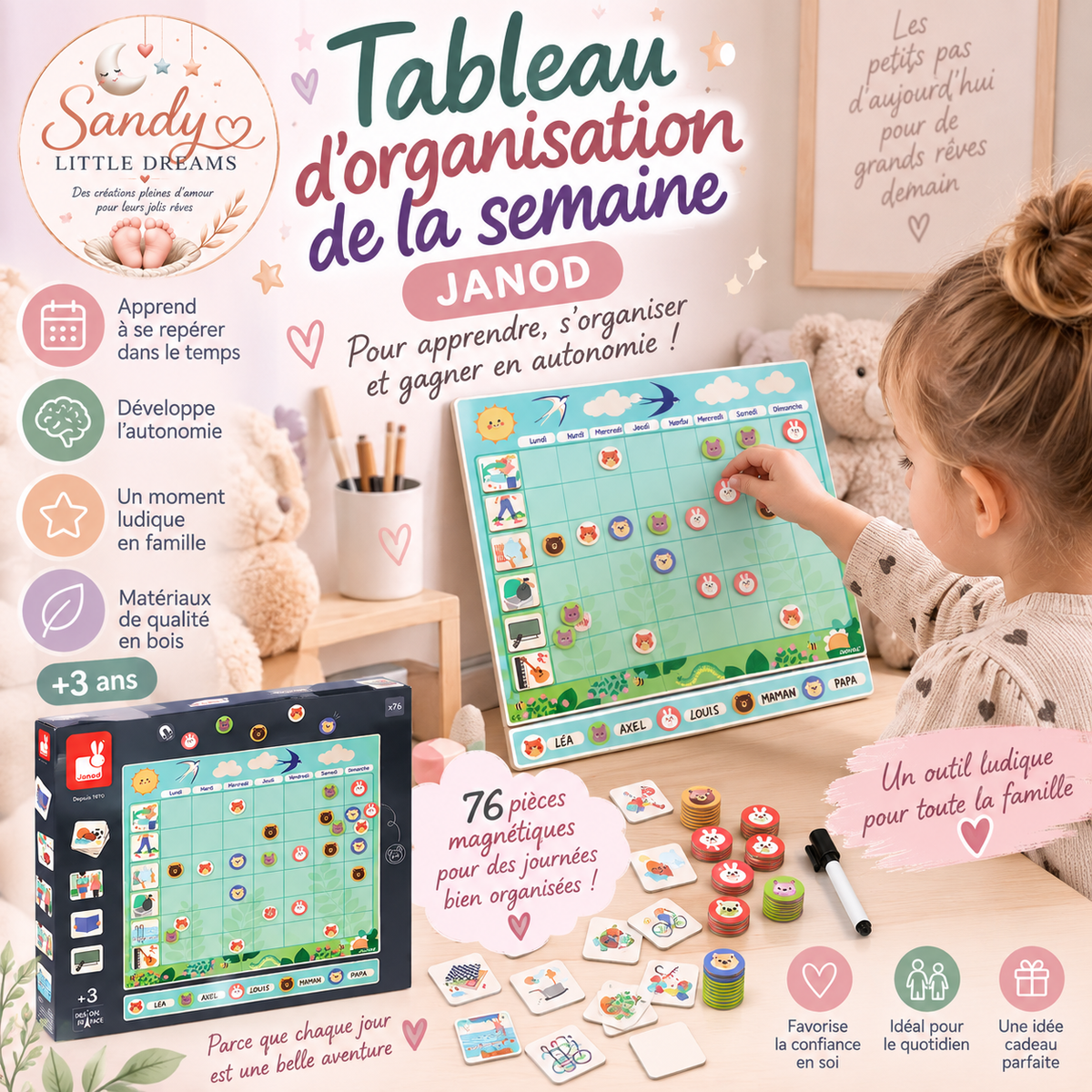 📅 Tableau d’organisation de la semaine – JANOD 💕