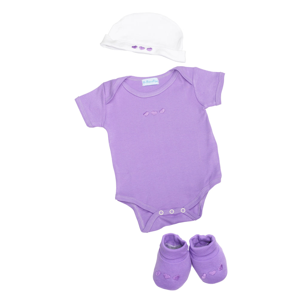 Ballotin 3 pieces violet