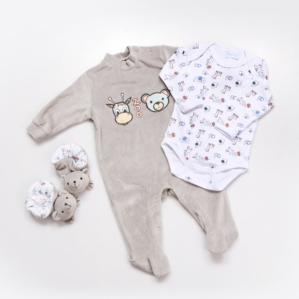Coffret naissance Zoo gris