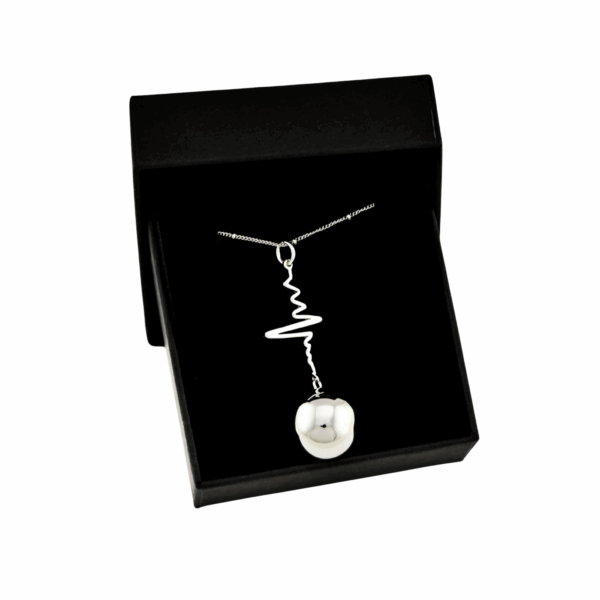 Bola de grossesse Spirales Argent – Bijou pour future maman avec chaîne