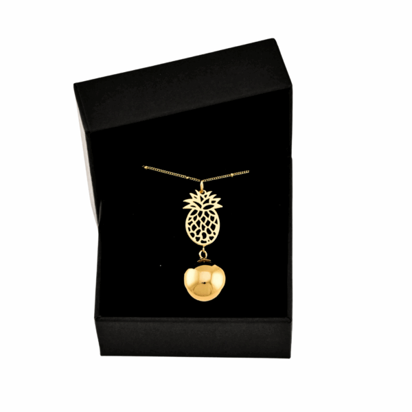 Bola de grossesse Ananas Or – Bijou pour future maman avec chaîne