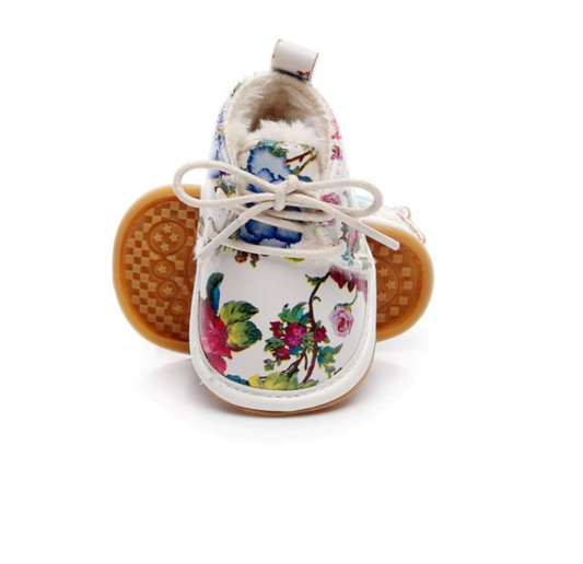 CHAUSSONS "COMME LES GRANDS" moletonnés fleuri (set de 3)