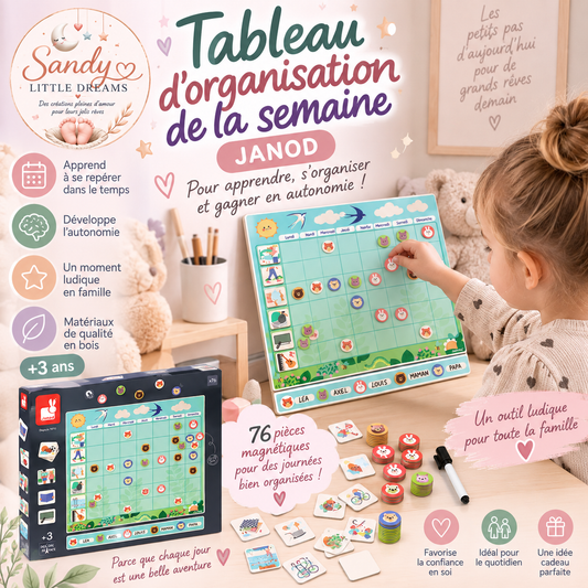 📅 Tableau d’organisation de la semaine – JANOD 💕
