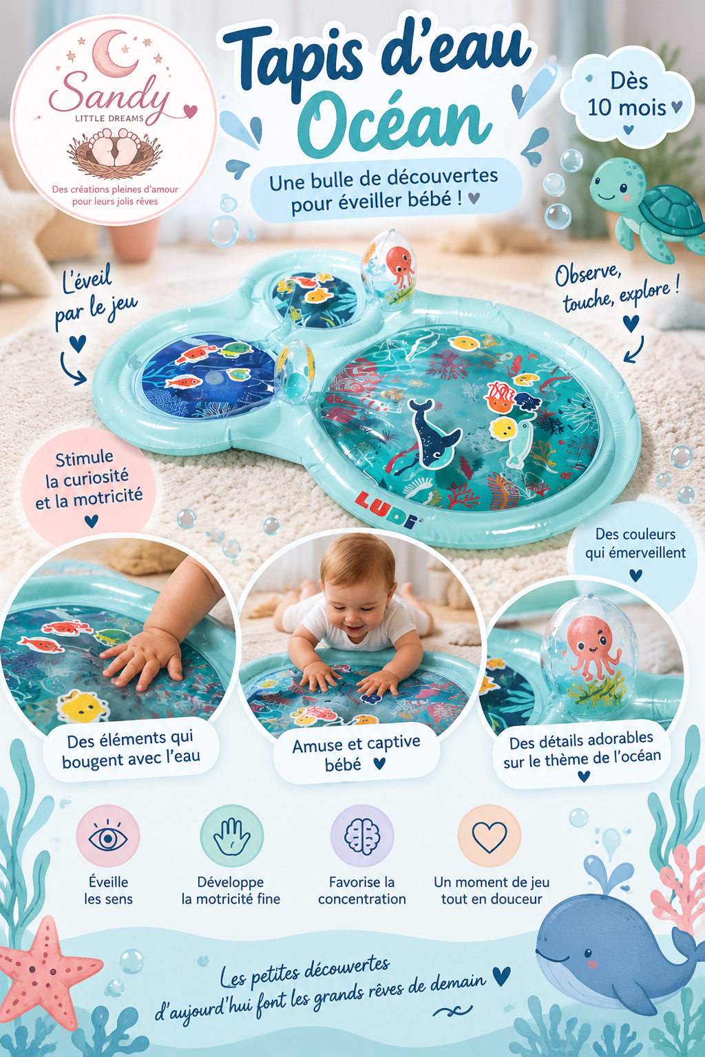 🌊 Tapis d’eau Océan