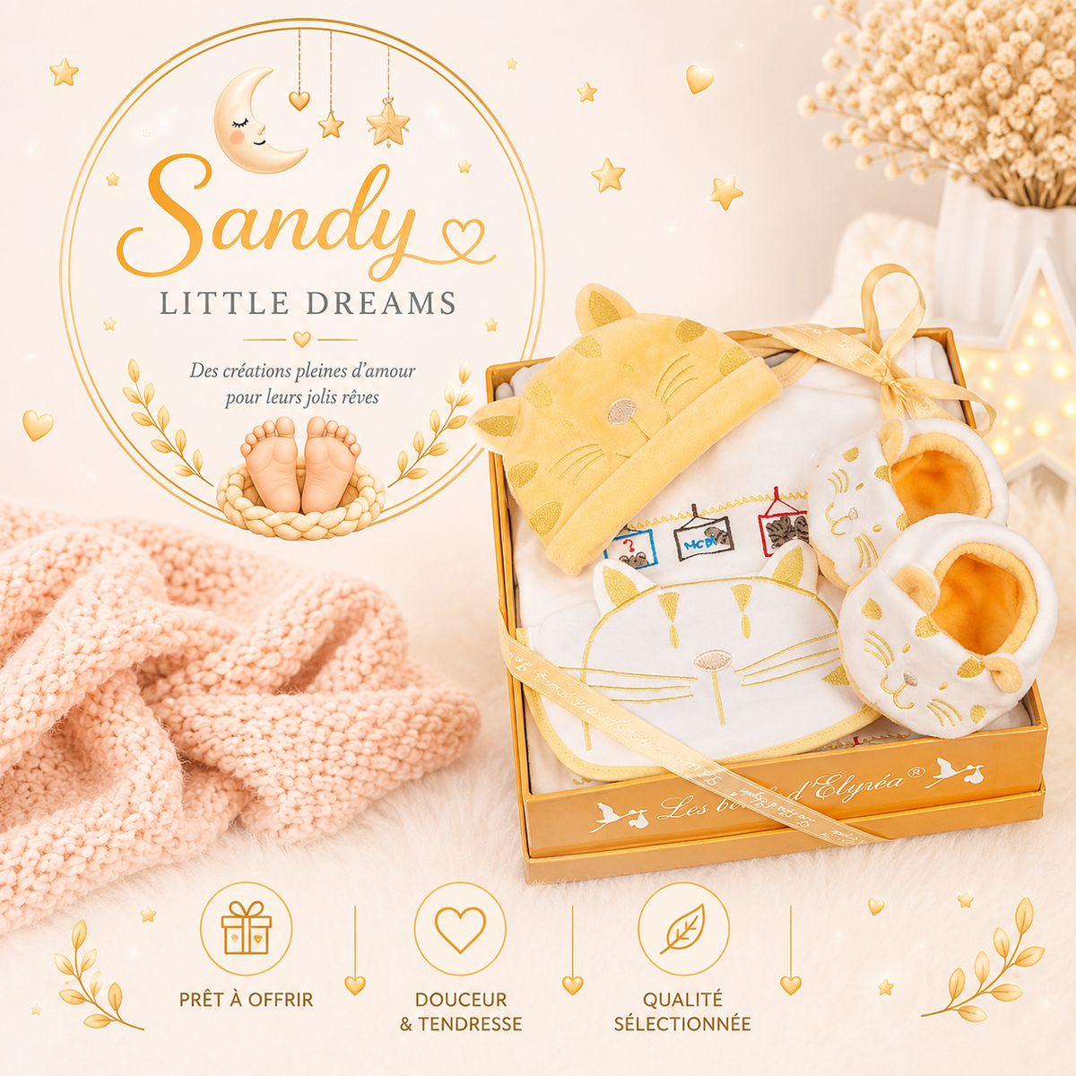 Coffret naissance chat abricot