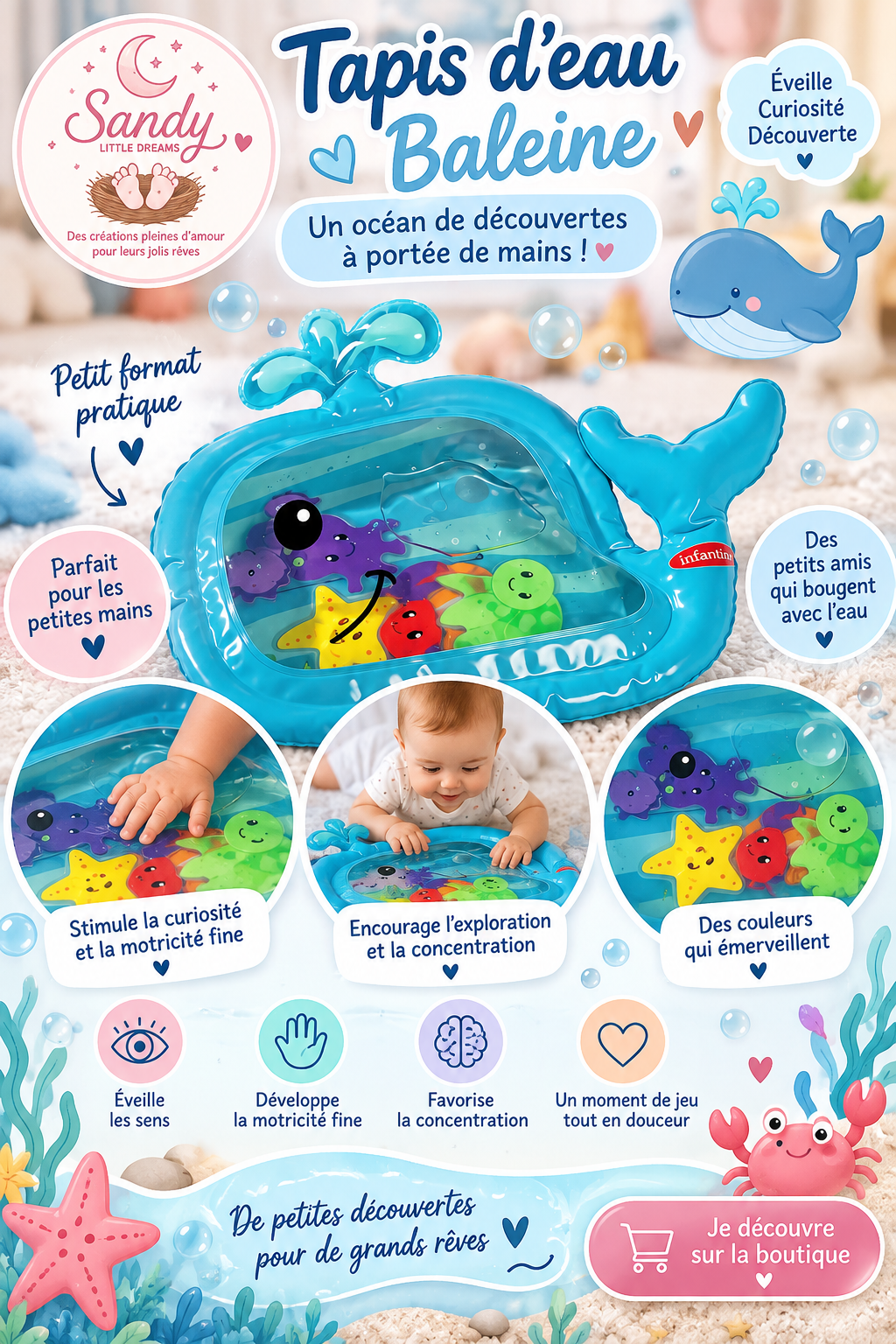 🐳 Tapis d’eau Baleine