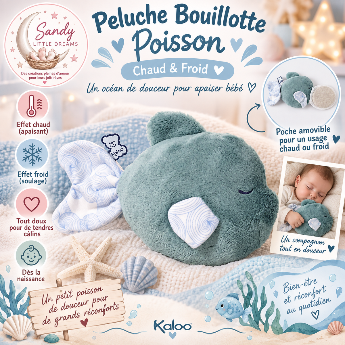 🐟 Peluche Bouillotte Poisson