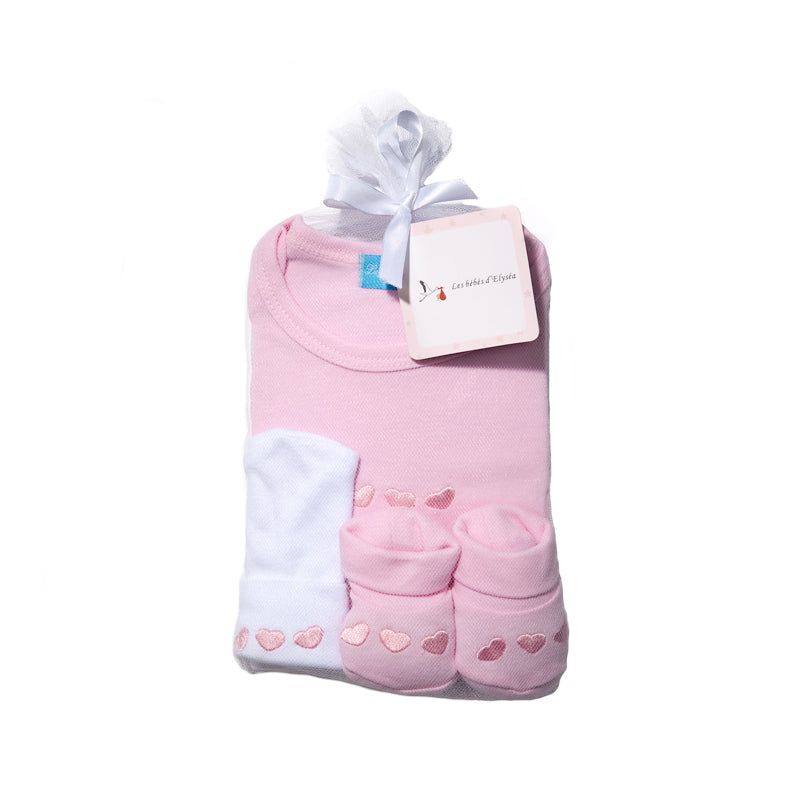 Ballotin 3 pieces rose tendre