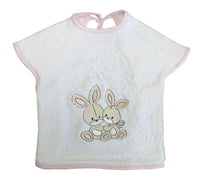 Grand Bavoir 2 lapins - Rose