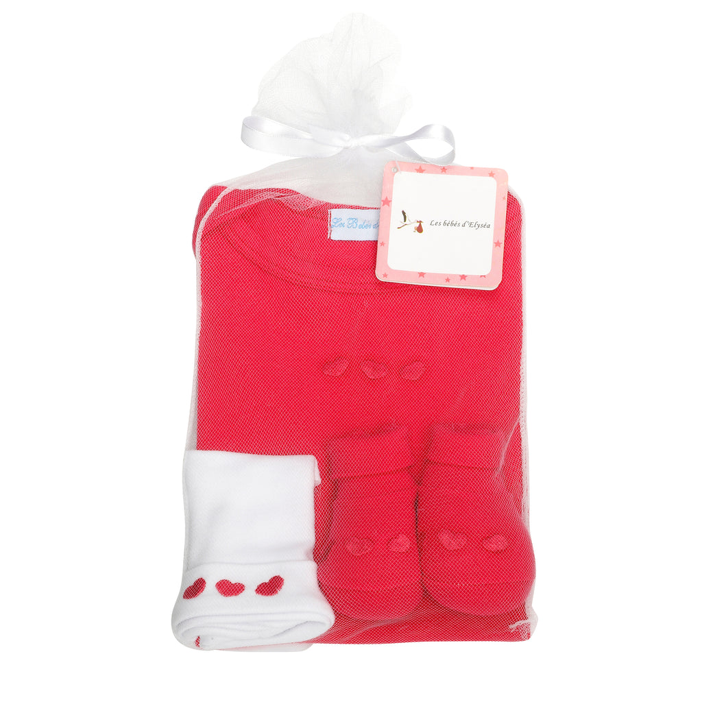 Ballotin 3 pieces rose framboise