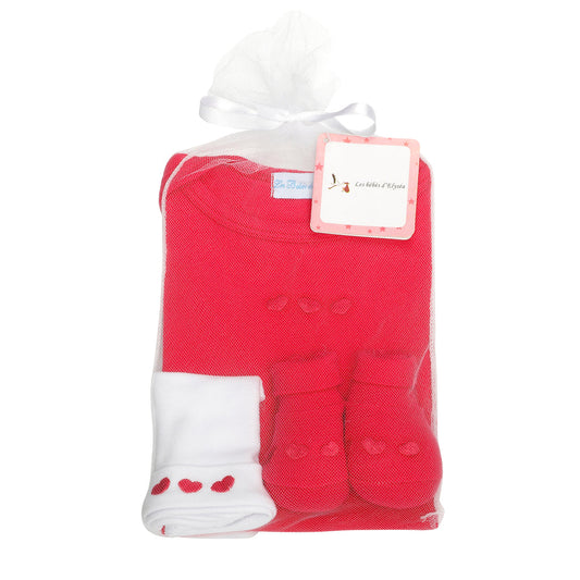 Ballotin 3 pieces rose framboise