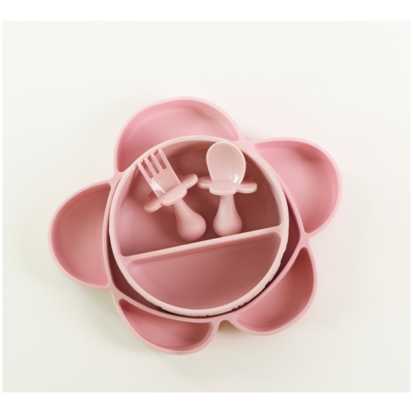 Coffret repas silicone ventouse 4 pièces – 3 coloris