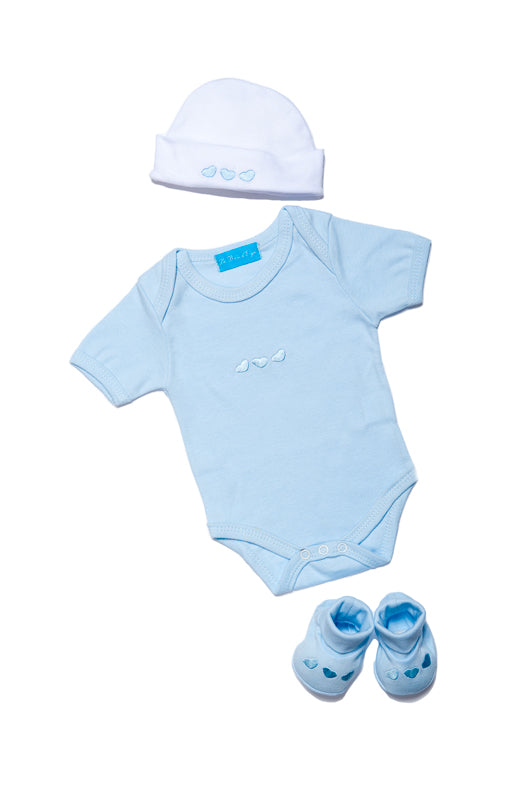 Ballotin 3 pieces bleu ciel