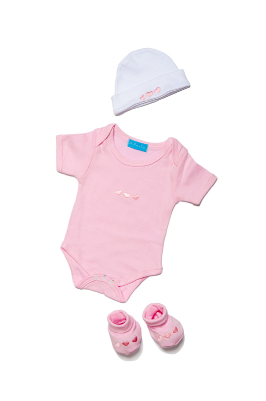 Ballotin 3 pieces rose tendre