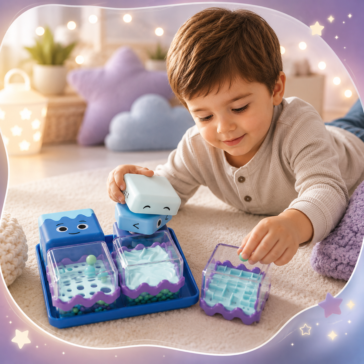 💙 Set de 4 cubes sensoriels calmants