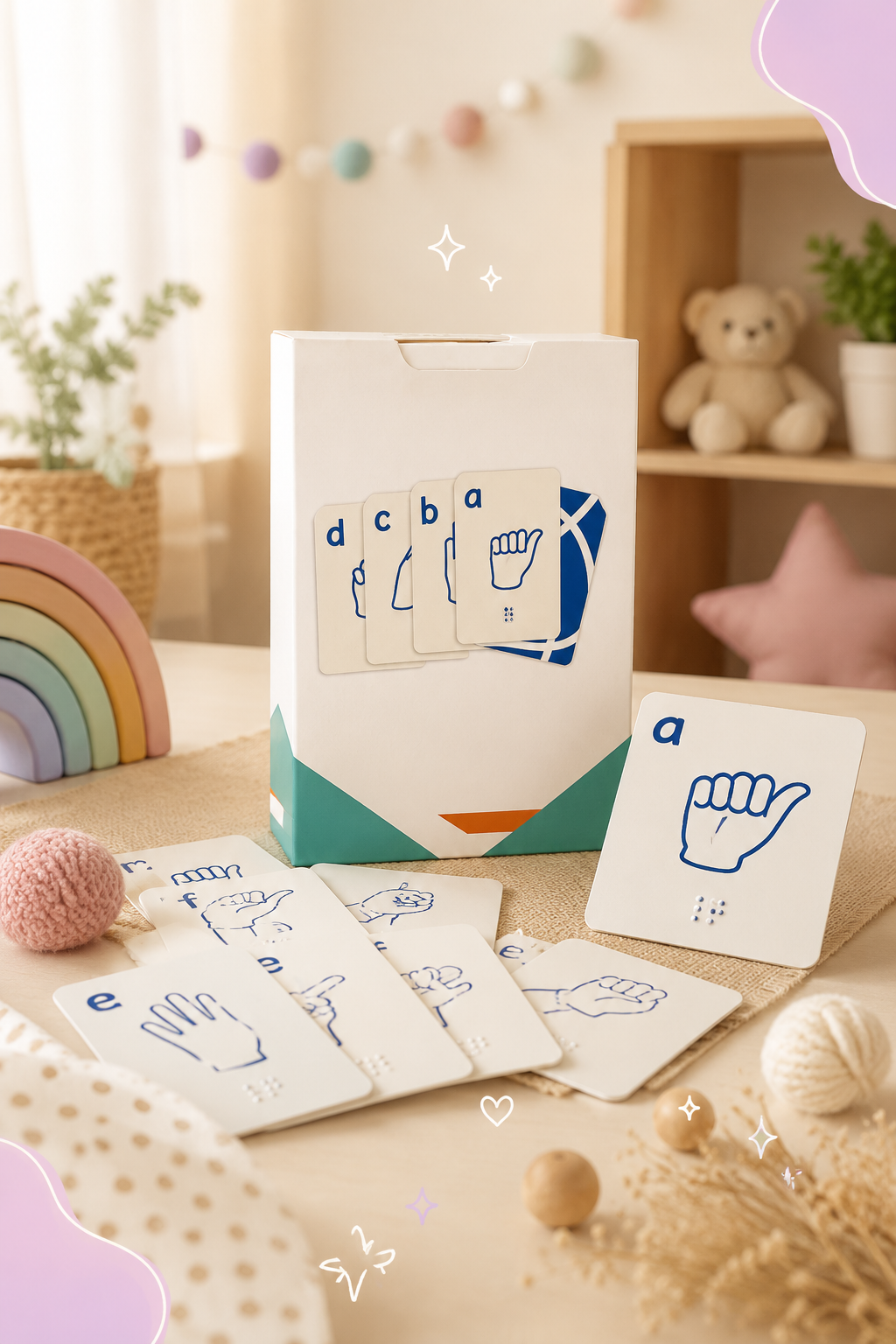 💙 Cartes Lettres – Braille & LSF