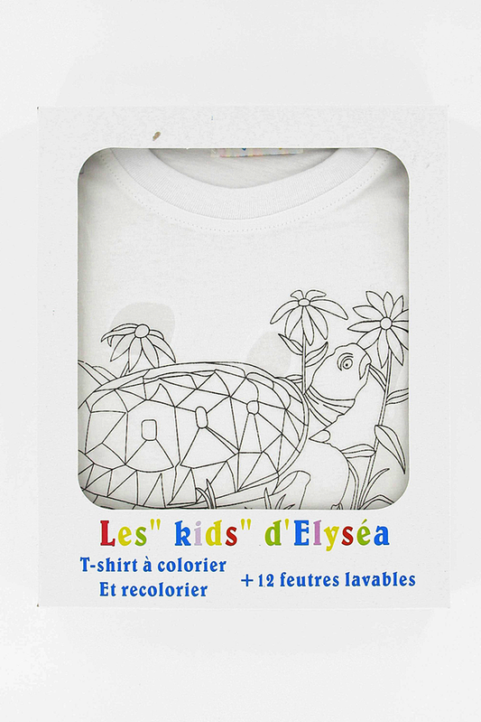 T shirt a colorier tortue