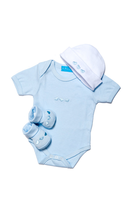 Ballotin 3 pieces bleu ciel