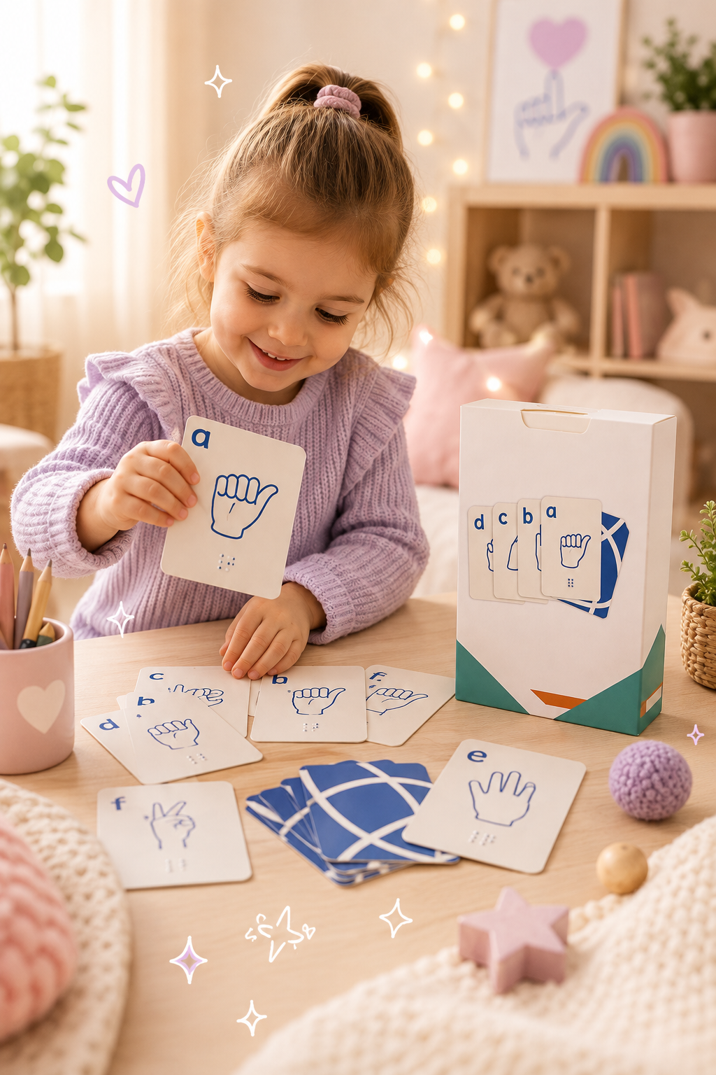 💙 Cartes Lettres – Braille & LSF